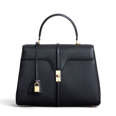 TÚI Celine Women Medium 16 Bag in Grained Calfskin-Black