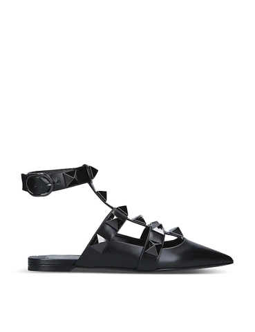 GIÀY VALENTINO GARAVANI Roman Stud pointed-toe leather mules