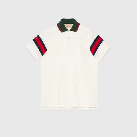 ÁO GUCCI GG POLO SHIRT MÀU TRẮNG UNISEX