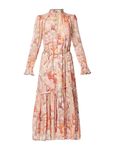 VÁY ZIMMERMANN Floral-print ruffle-detailed woven midi dress