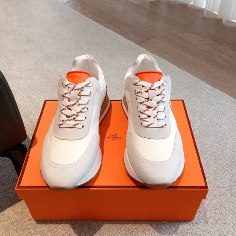 GIÀY HERMES BOUNCING SNEAKER LOW SPORTS SUEDE WHITE