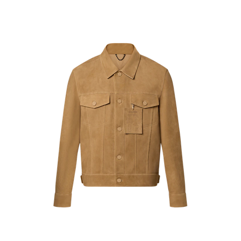 ÁO LOUIS VUITTON SUEDE JACKET CAMEL FONCE DA LỘN