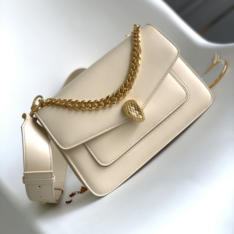 TÚI BULGARI SERPENTI FOREVER SHEEPSKIN GRAY HIGH CLASSY DA CỪU