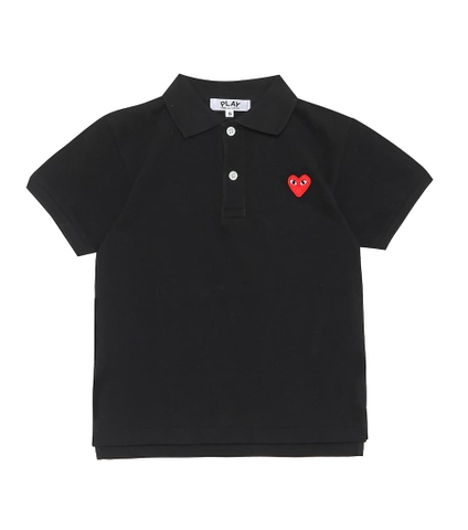 ÁO COMME DES GARÇONS PLAY KIDS Heart logo cotton polo shirt 9 -16 years