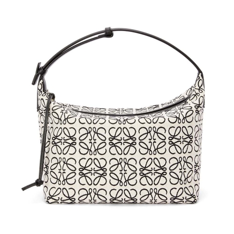 TÚI LOEWE Cubi Bag in Anagram Jacquard and Calfskin