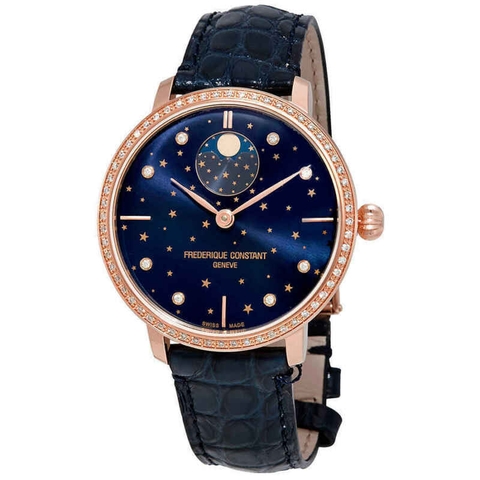 Frederique Constant Slimline Moonphase Stars Automatic Diamond Watch