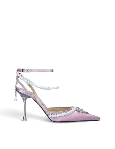 GIÀY MACH & MACH Sophie embellished satin courts