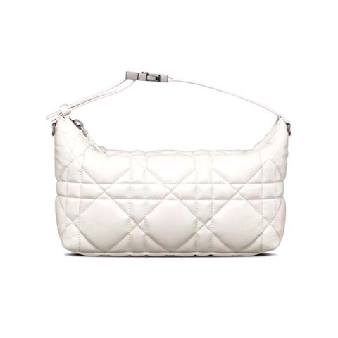 TÚI Dior Women Medium Diortravel Nomad Pouch Latte Macrocannage Calfskin