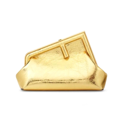 TÚI Fendi Women First Small Gold Laminated Leather Bag
