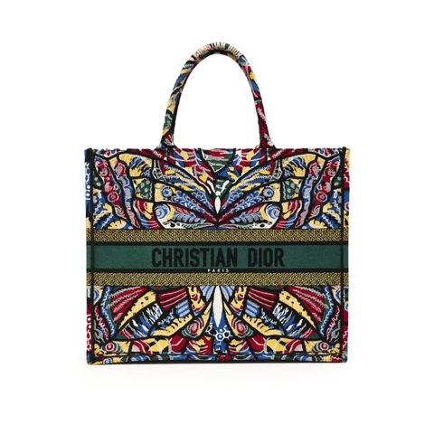 TÚI DIOR Book Tote Large Canvas Floral