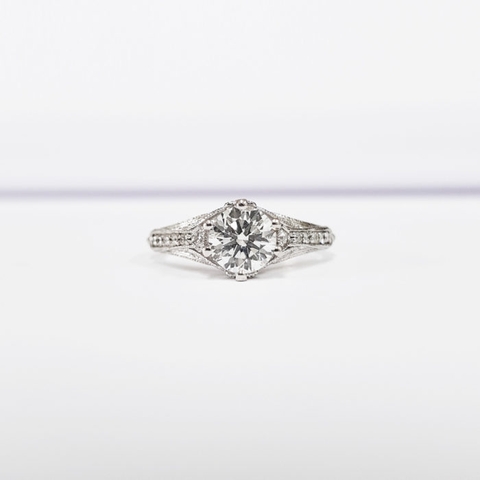 WHITE/ROSE/YELLOW GOLD OR PLATINUM ENGAGEMENT RING