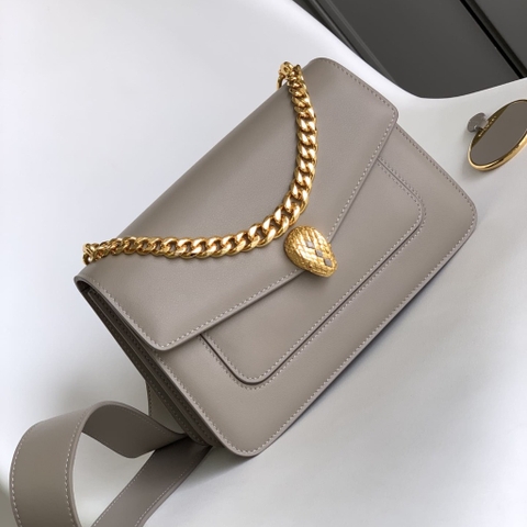 TÚI BULGARI SERPENTI FOREVER SHEEPSKIN GRAY HIGH CLASSY DA CỪU