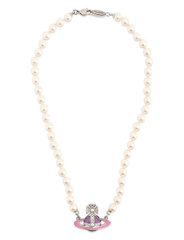 DÂY VIVIENNE WESTWOOD JEWELLERY Roxanne silver-toned brass and faux-pearl necklace