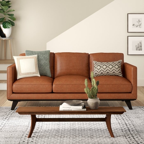 SOFA DA CN KHUNG GỖ TỰ NHIÊN NORDIN