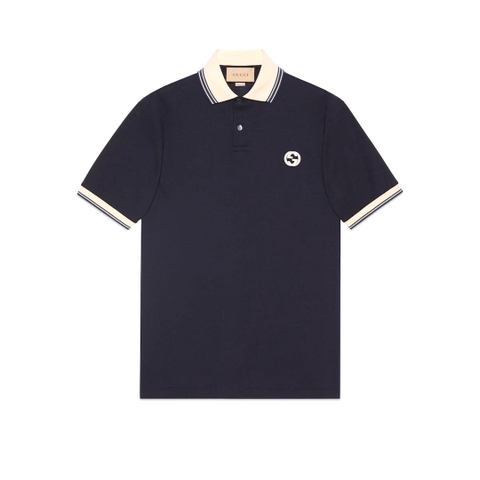 ÁO GUCCI GG POLO SHIRT MÀU ĐEN UNISEX