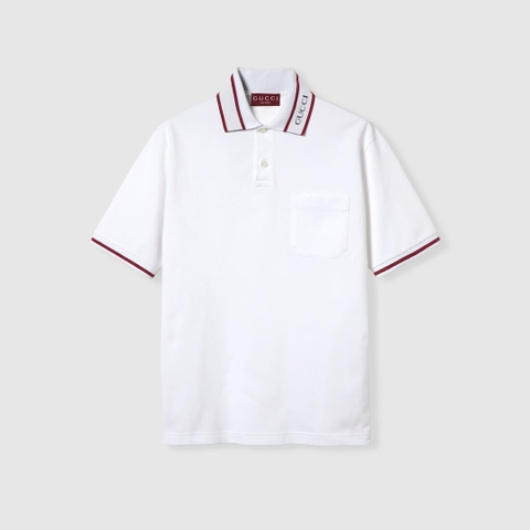 ÁO GUCCI GG POLO SHIRT MÀU TRẮNG UNISEX