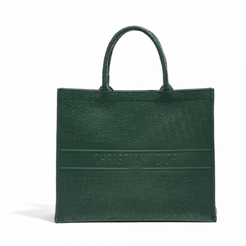 TÚI DIOR Book Tote Large Calf Green