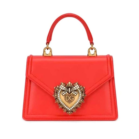 TÚI Dolce Gabbana D&G Women Small Smooth Calfskin Devotion Bag-Red