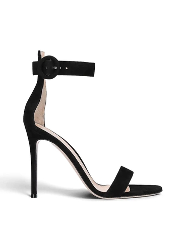 GIÀY GIANVITO ROSSI Portofino open-toe suede heeled sandals
