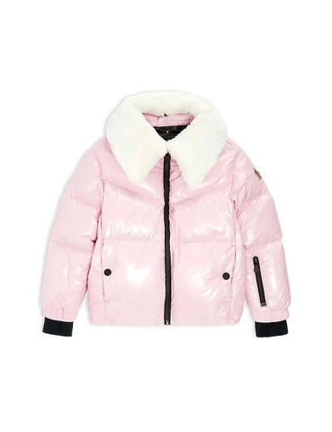 ÁO MONCLER Edling faux-fur collar shell-down jacket 4-14 years