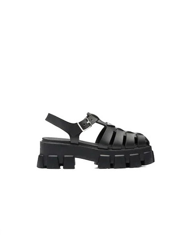 GIÀY PRADA Brushed leather Monolith loafers 55mm