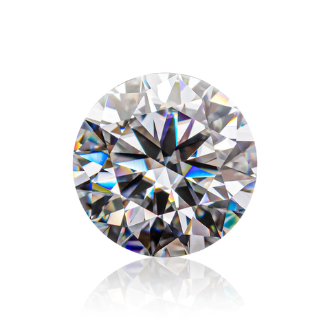 KIM CƯƠNG Round Hearts and Arrows Cut Natural White Loose Moissanite Stone
