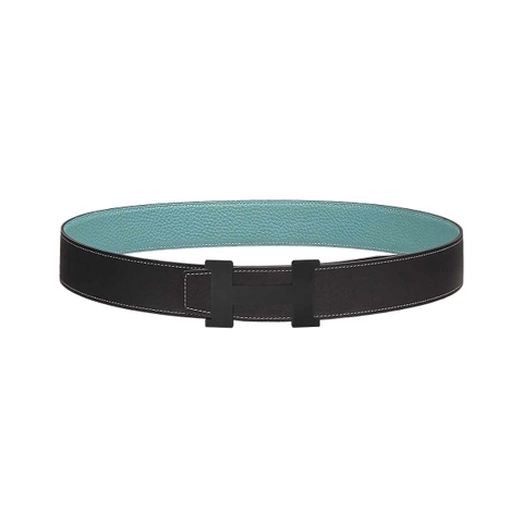 DÂY LƯNG HERMES H Matte Black Togo leather hai mặt khóa đen