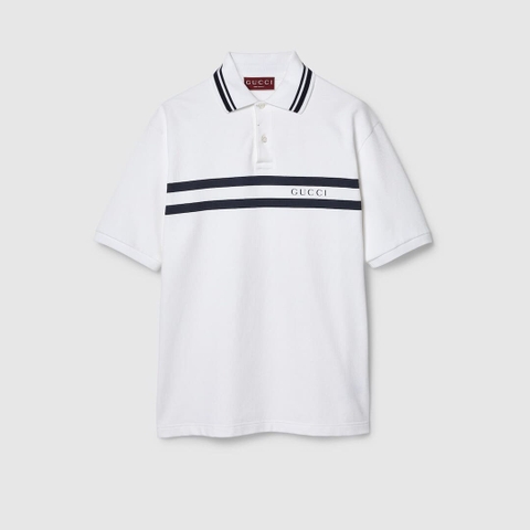 ÁO GUCCI GG POLO SHIRT MÀU TRẮNG UNISEX