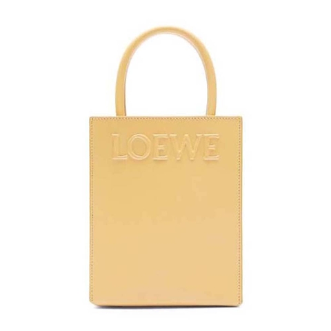 TÚI LOEWE Tote Standard A5 bằng da bê màu vàng
