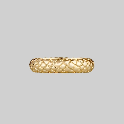 Snake Skin Band Ring Gold 14K