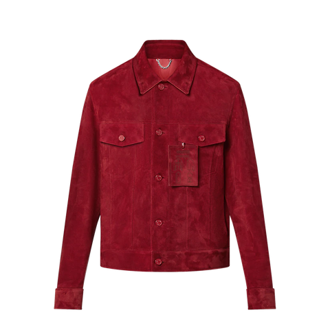 ÁO LOUIS VUITTON SUEDE JACKET ROUGE FONCE DA LỘN
