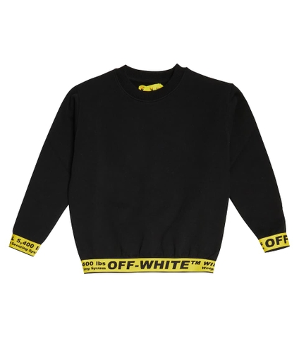 ÁO OFF-WHITE KIDS Logo tape cotton sweater 9 -12 years