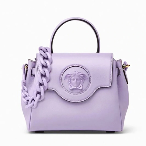 TÚI Versace Women La Medusa Small Handbag Crafted From Premium Leather-Purple