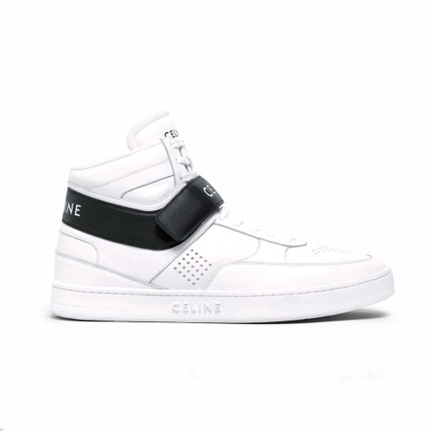 GIÀY CELINE High Sneaker with Scratch in Calfskin-White