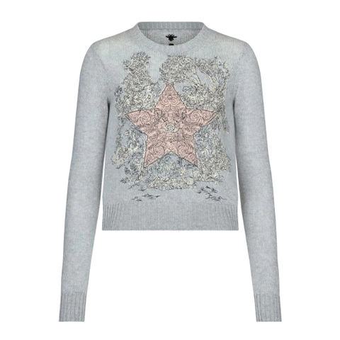 ÁO Dior Chez Moi Sweater Gray Cashmere