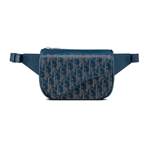 TÚI Dior World Tour Saddle Belt Bag Dior Oblique Galaxy Leather-Navy
