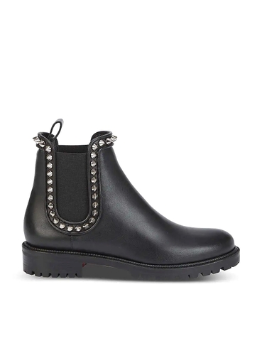 GIÀY CHRISTIAN LOUBOUTIN Capahutta flat calf nappa black silver