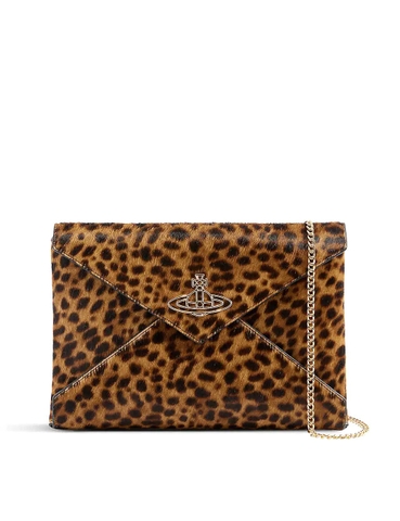 VÍ VIVIENNE WESTWOOD Orb-embellished chain-strap leather clutch