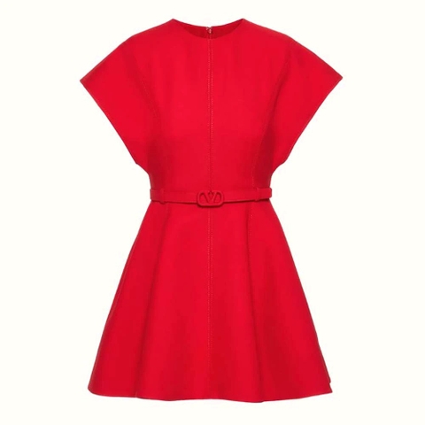 Váy Valentino Women Short Crepe Couture Dress