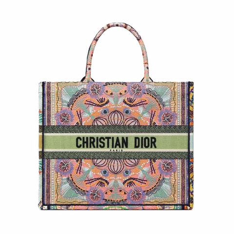 TÚI Dior Women Dior Book Tote Multicolor Dior In Lights Embroidery