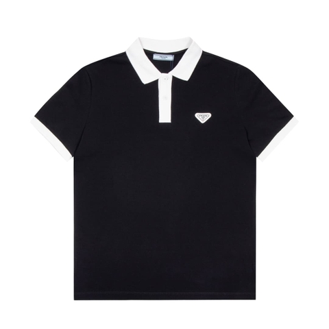ÁO PRADA POLO SHIRT MÀU ĐEN UNISEX