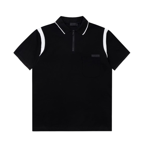 ÁO PRADA POLO SHIRT MÀU ĐEN UNISEX