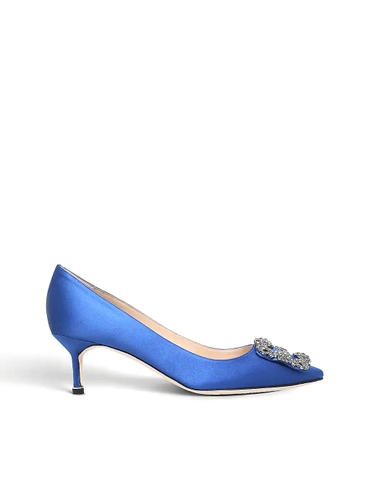 GIÀY MANOLO BLAHNIK Hangisi 50 Swarovski crystal-embellished satin courts