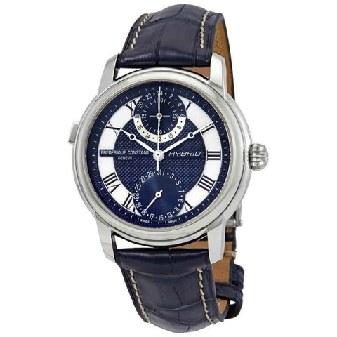 Frederique Constant Hybrid Navy Dial Manufacture Automatic Men Smart Watch