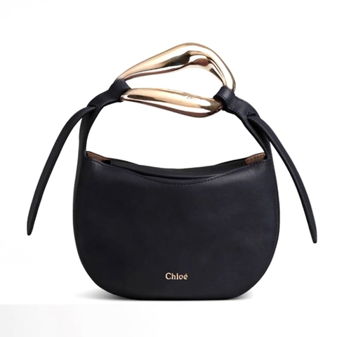 TÚI Chloe Women Kiss Small Purse in Small Grain Calfskin-Blacke