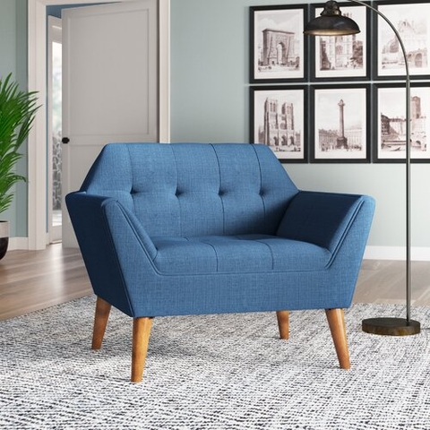 SOFA NỈ ĐƠN CHÂN GỖ TUSCAN Sofa