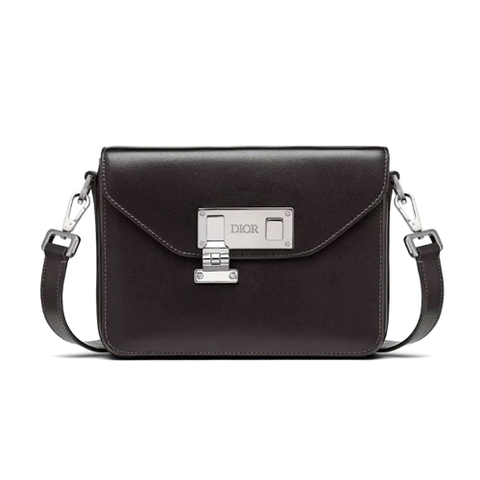 TÚI Dior Messenger Pouch Black Smooth Calfskin