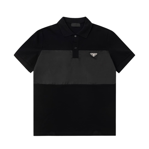 ÁO PRADA POLO SHIRT MÀU ĐEN UNISEX