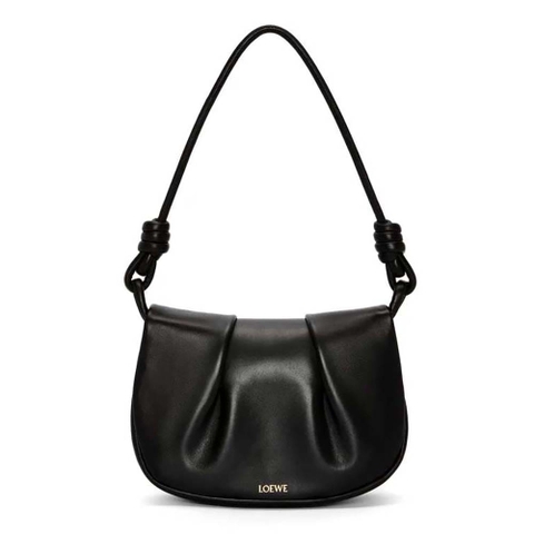 TÚI LOEWE Paseo Satchel bằng da bê Nappa màu đen