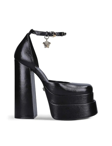 GIÀY VERSACE Medusa Aevitas embellished leather platform sandals